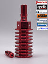 M10x1.0 (European / Brembo etc.) Brake Cooler  - CNC 6061 Aluminum Banjo Bolt finned heat sink - Anodized Red