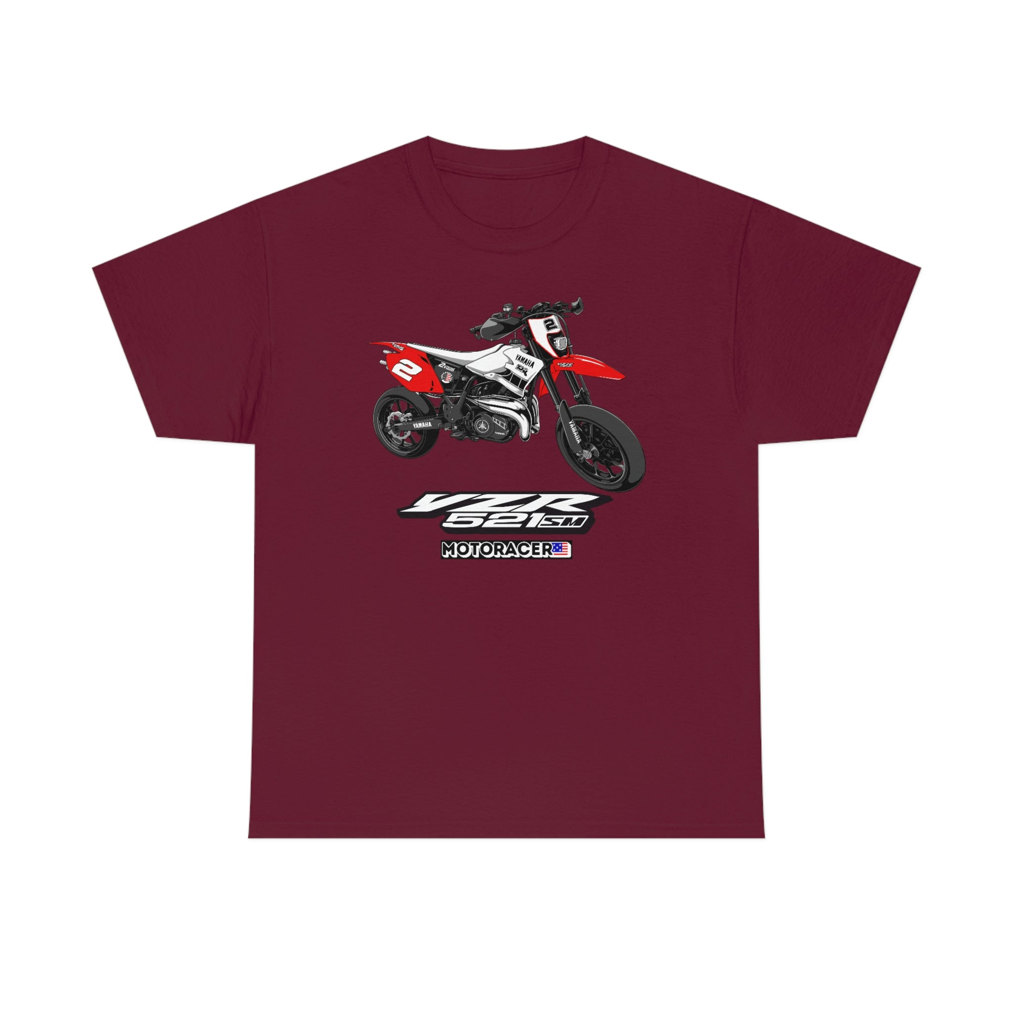 YZR 521 sm Image & Logo T Shirt – MotoRacer USA