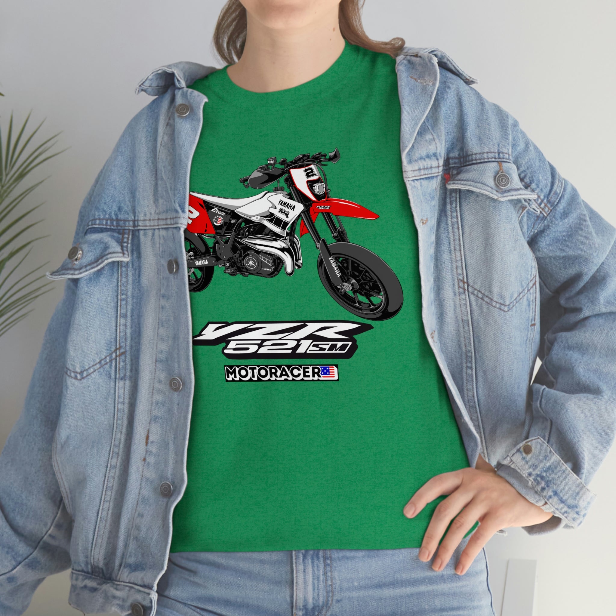 YZR 521 sm Image & Logo T Shirt – MotoRacer USA