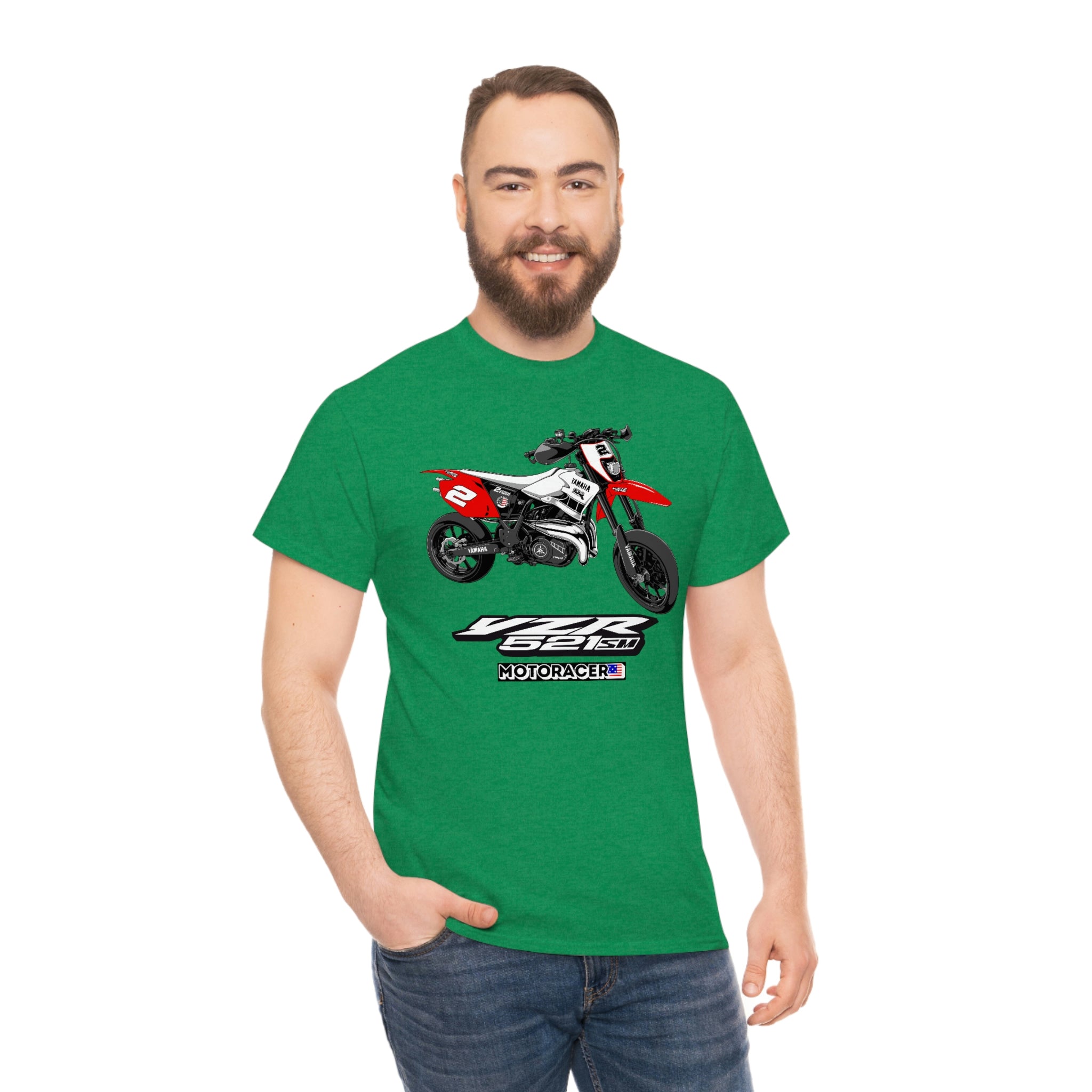 YZR 521 sm Image & Logo T Shirt – MotoRacer USA